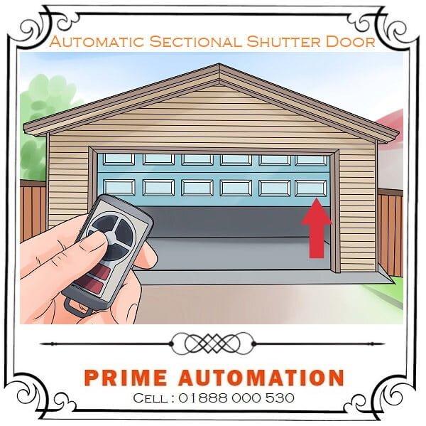 Automatic Overhead Sectional Garage Shutter Door - Automatic Rolling ...