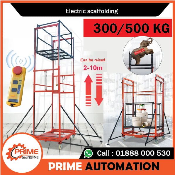 Electric folding scaffold portable safe customizable-01